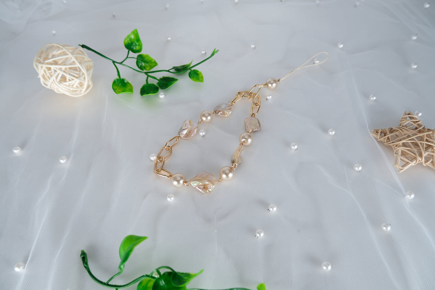 Beaded Pearl Phone Charm Accessories