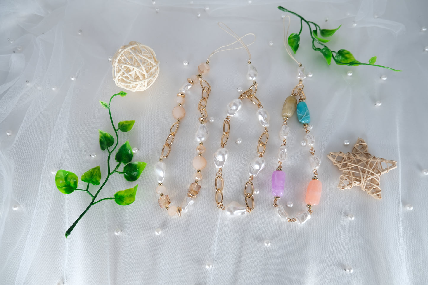 Fashion Beaded Phone Charm Accessories