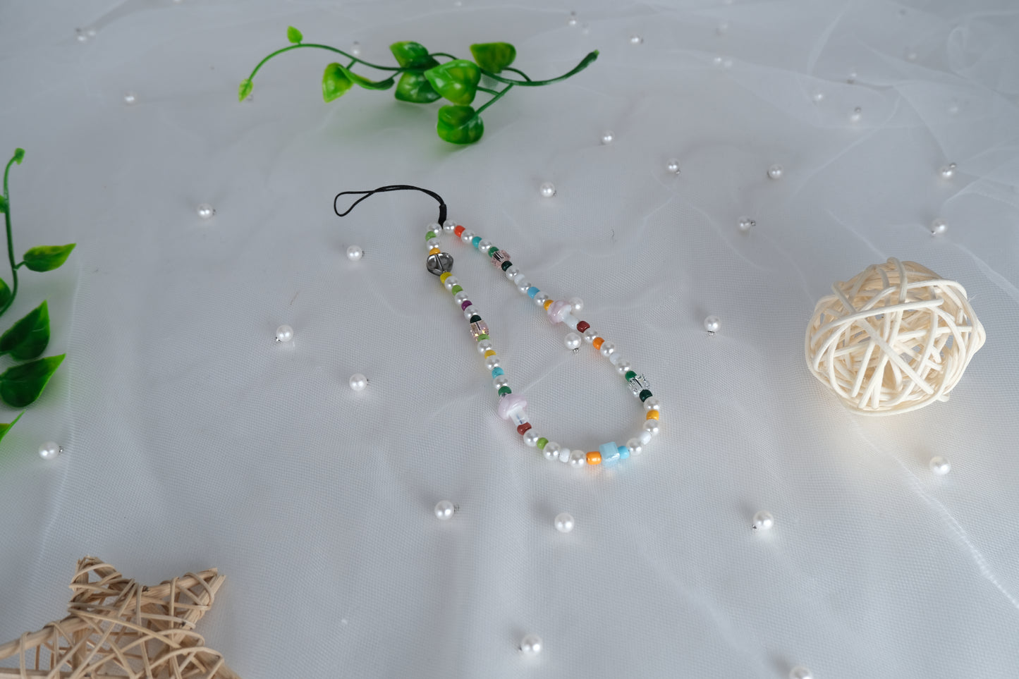 Handmade Colorful Crystal Beaded Phone Strap
