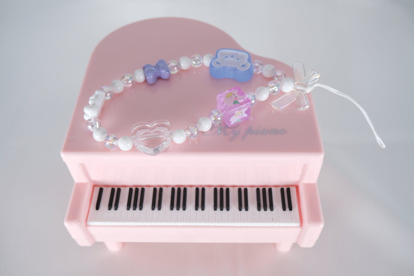 Handmade Cute Bear Heart Butterfly Kawaii Beaded Phone Charm