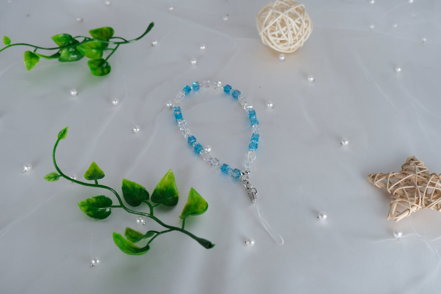 Kawaii Fashion Crystal Beaded Phone Charm