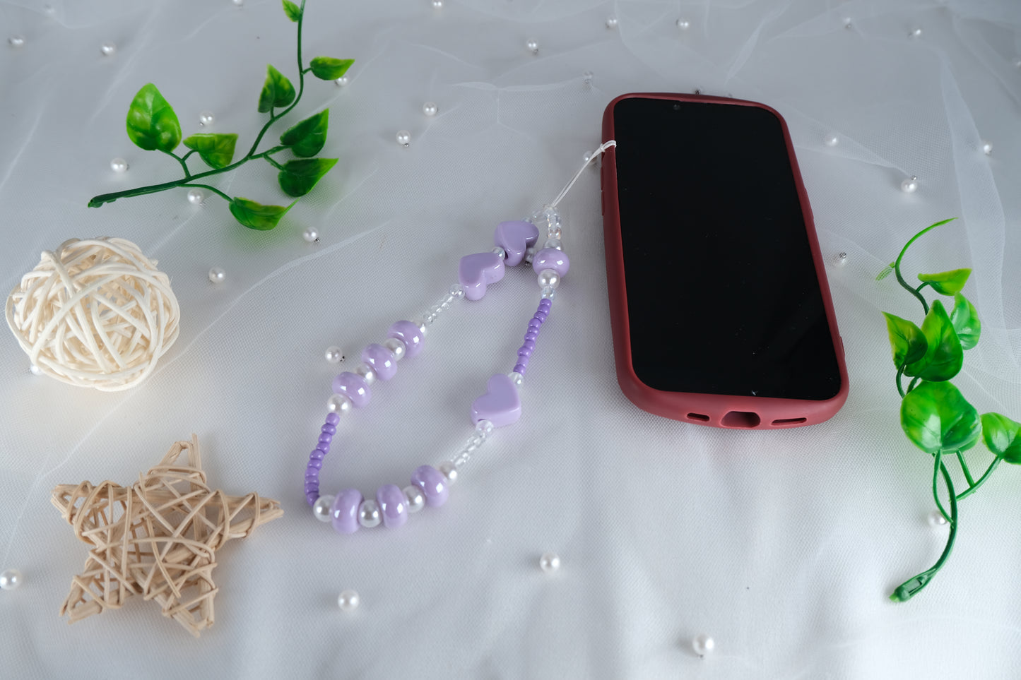 Handmade Colorful Beaded Phone Charm