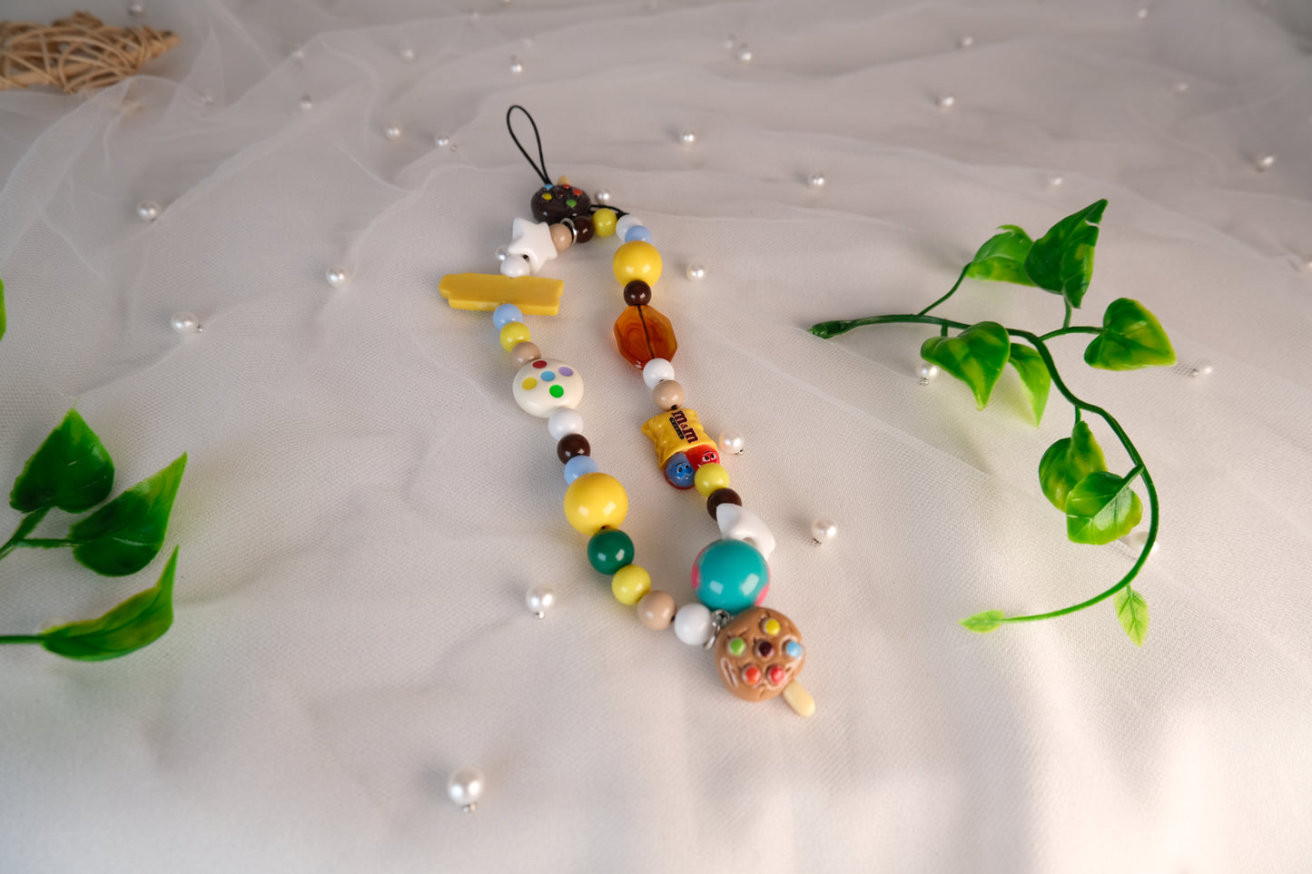 Handmade Adorable Candy-Inspired Beaded Phone Strap