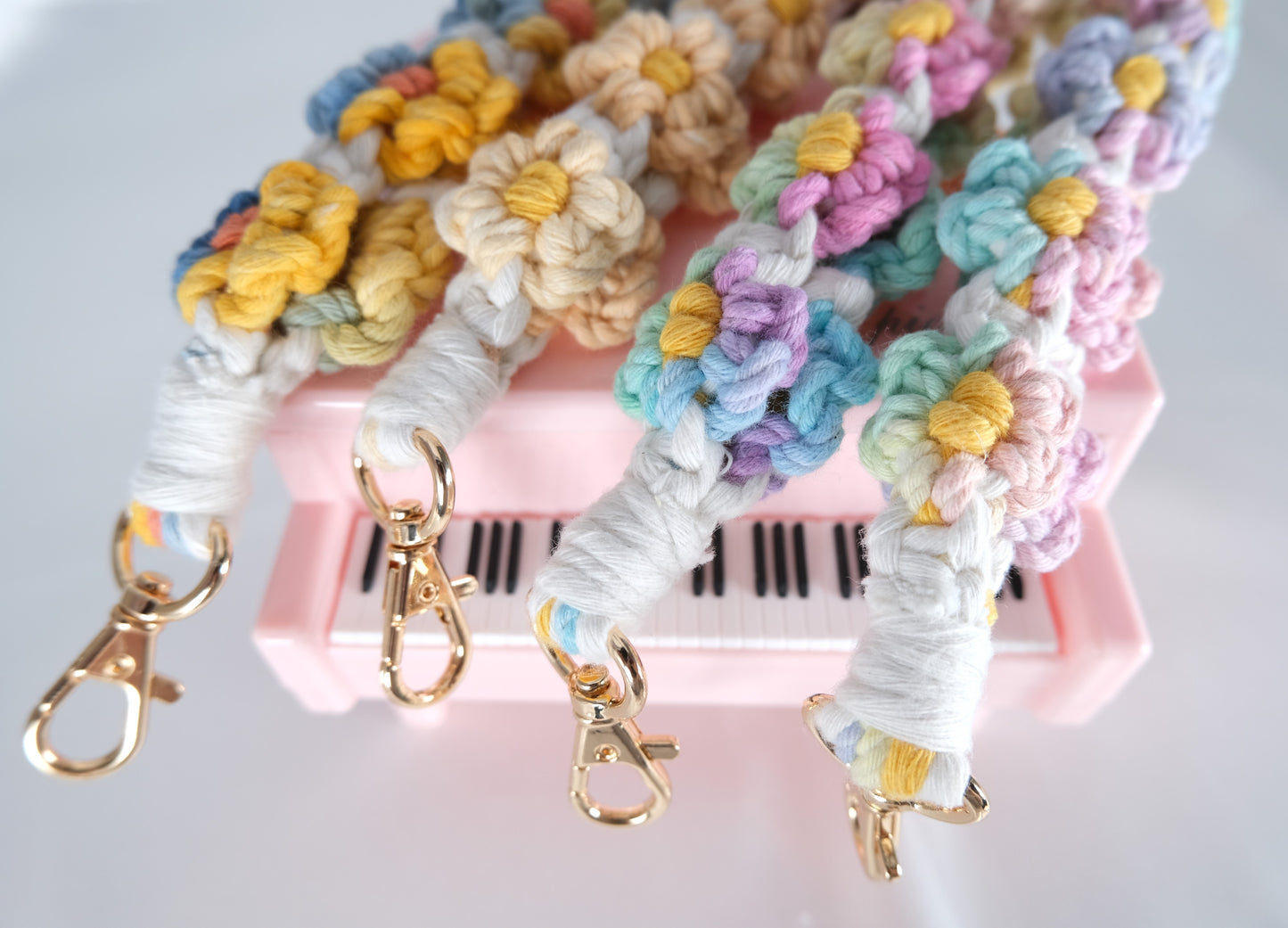 Handmade Colorful Macrame Flower Wristlet