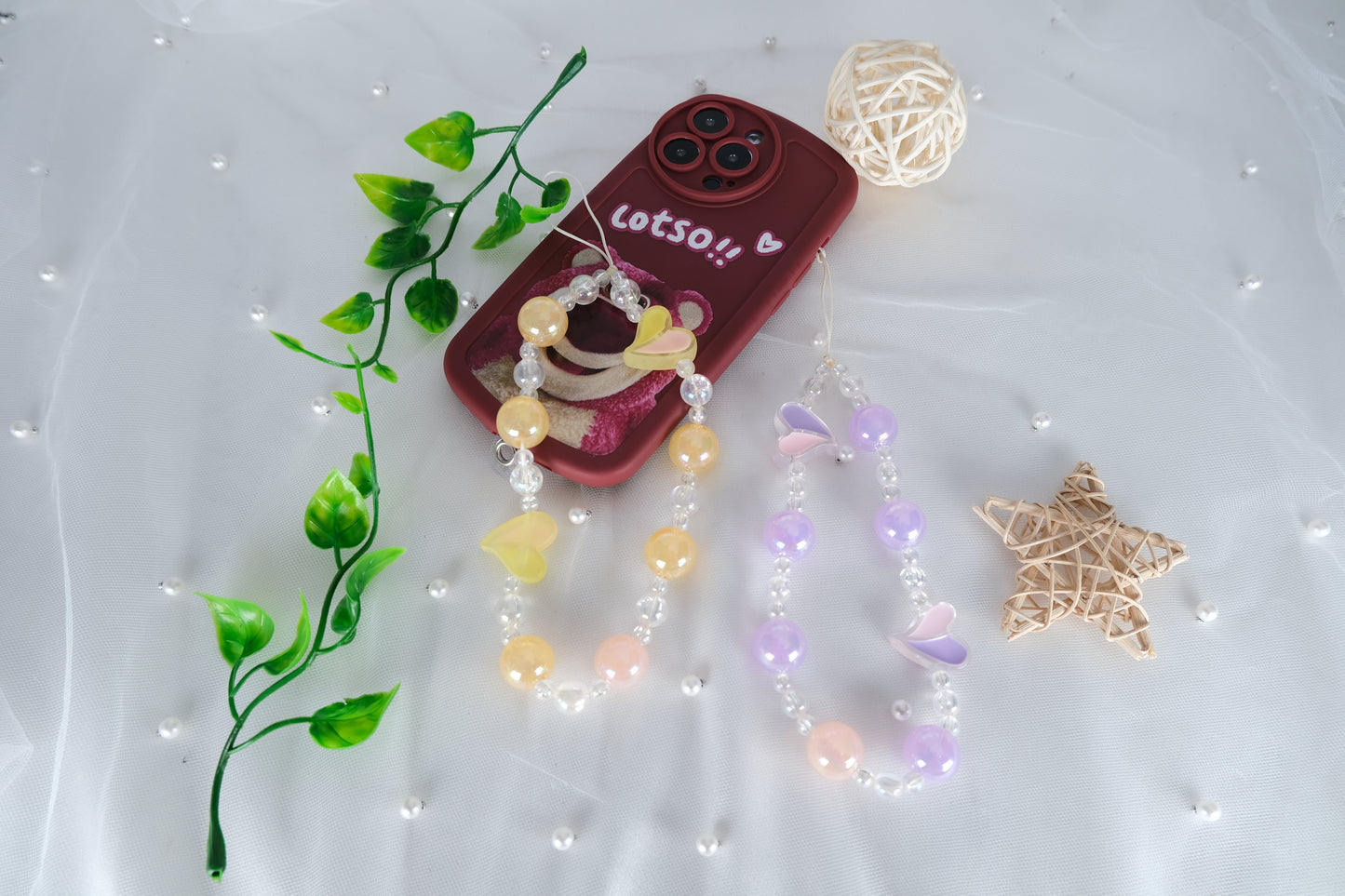 Phone Charm – Purple & Yellow Kawaii Strap