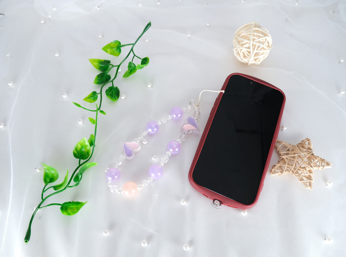 Phone Charm – Purple & Yellow Kawaii Strap