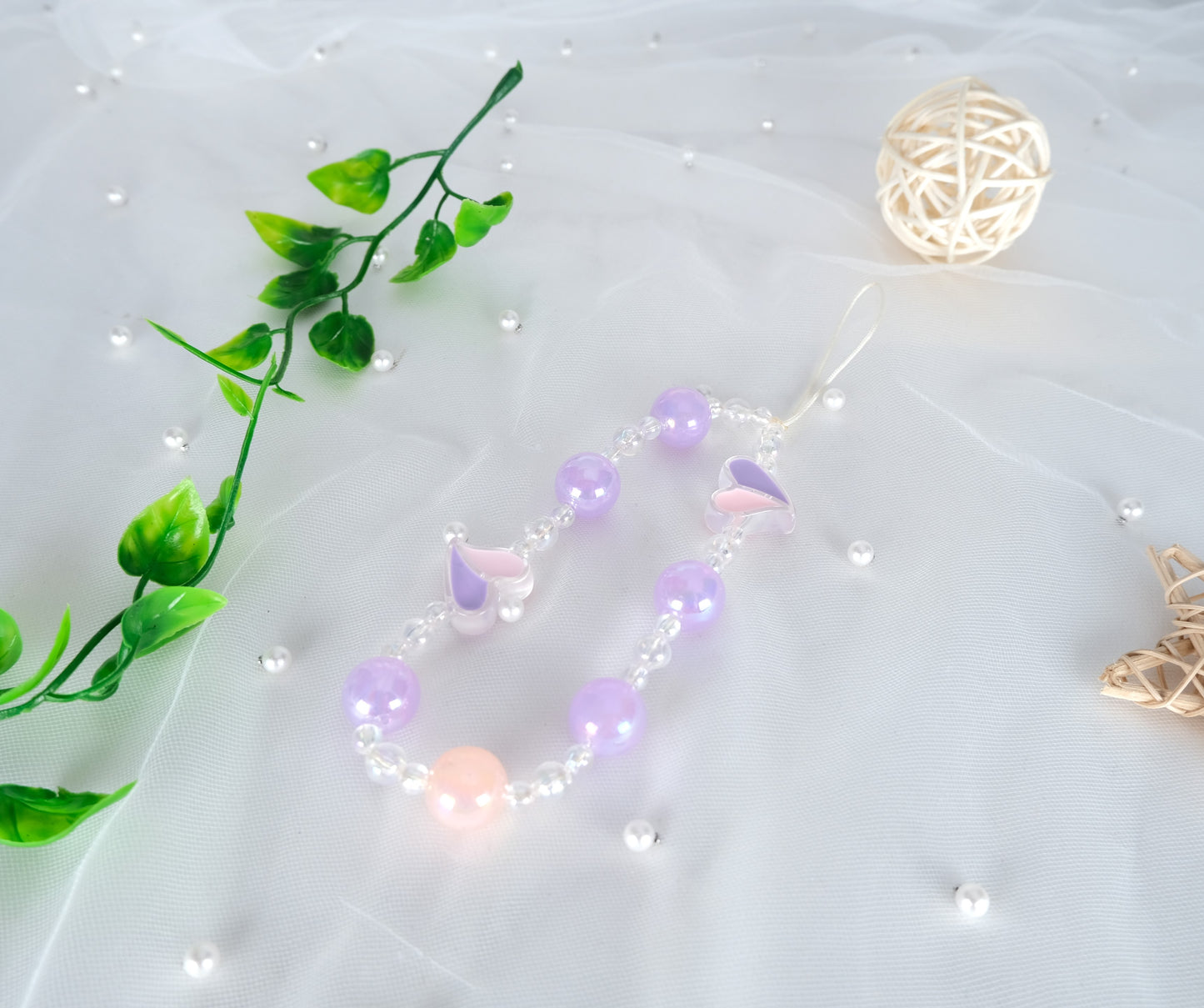 Phone Charm – Purple & Yellow Kawaii Strap