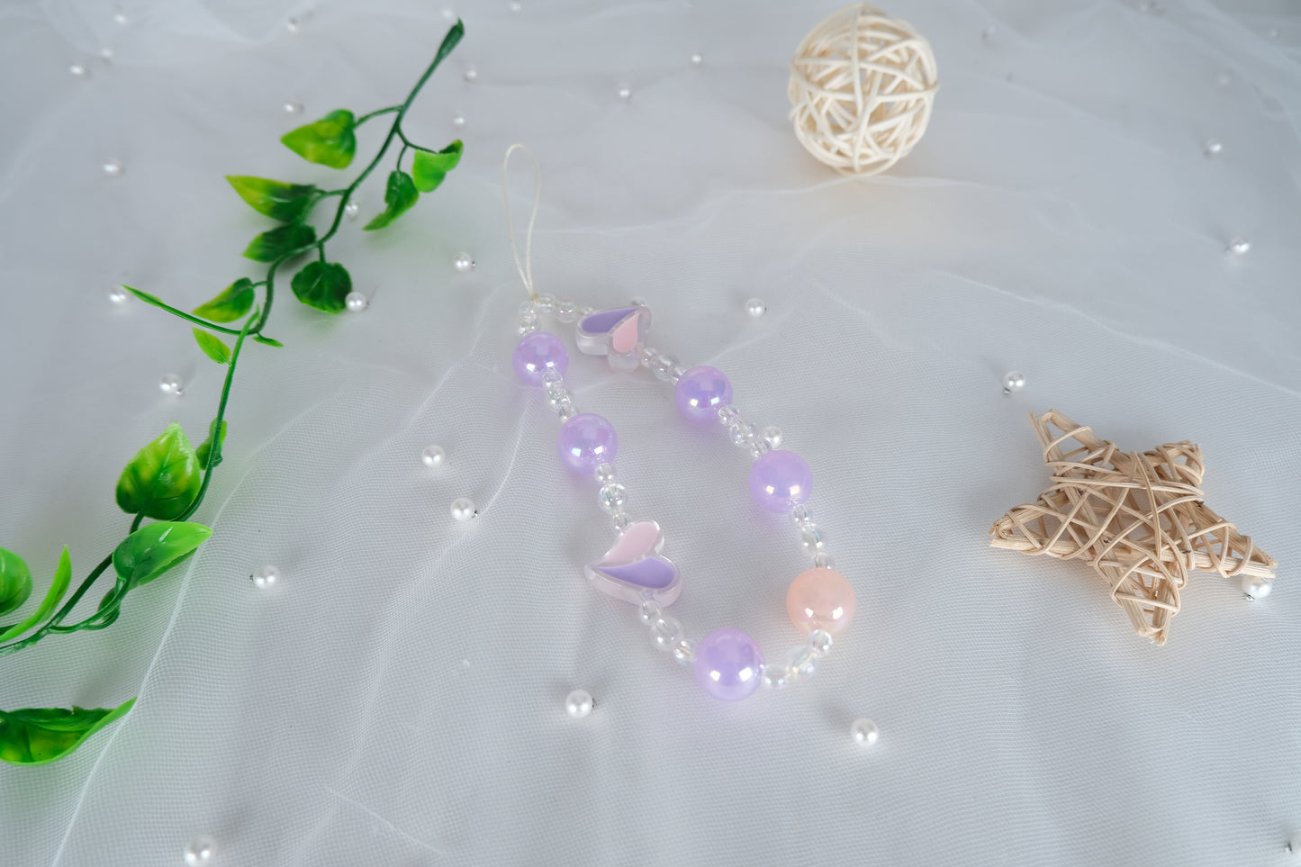 Phone Charm – Purple & Yellow Kawaii Strap