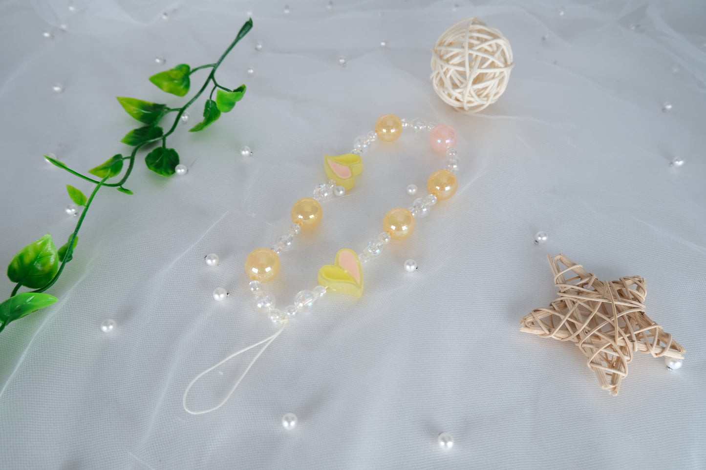 Phone Charm – Purple & Yellow Kawaii Strap