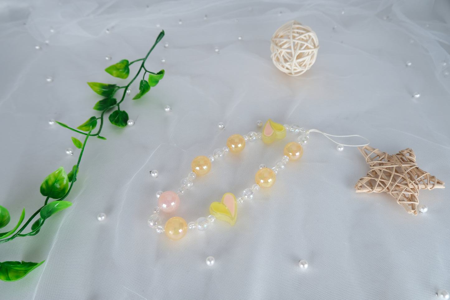 Phone Charm – Purple & Yellow Kawaii Strap