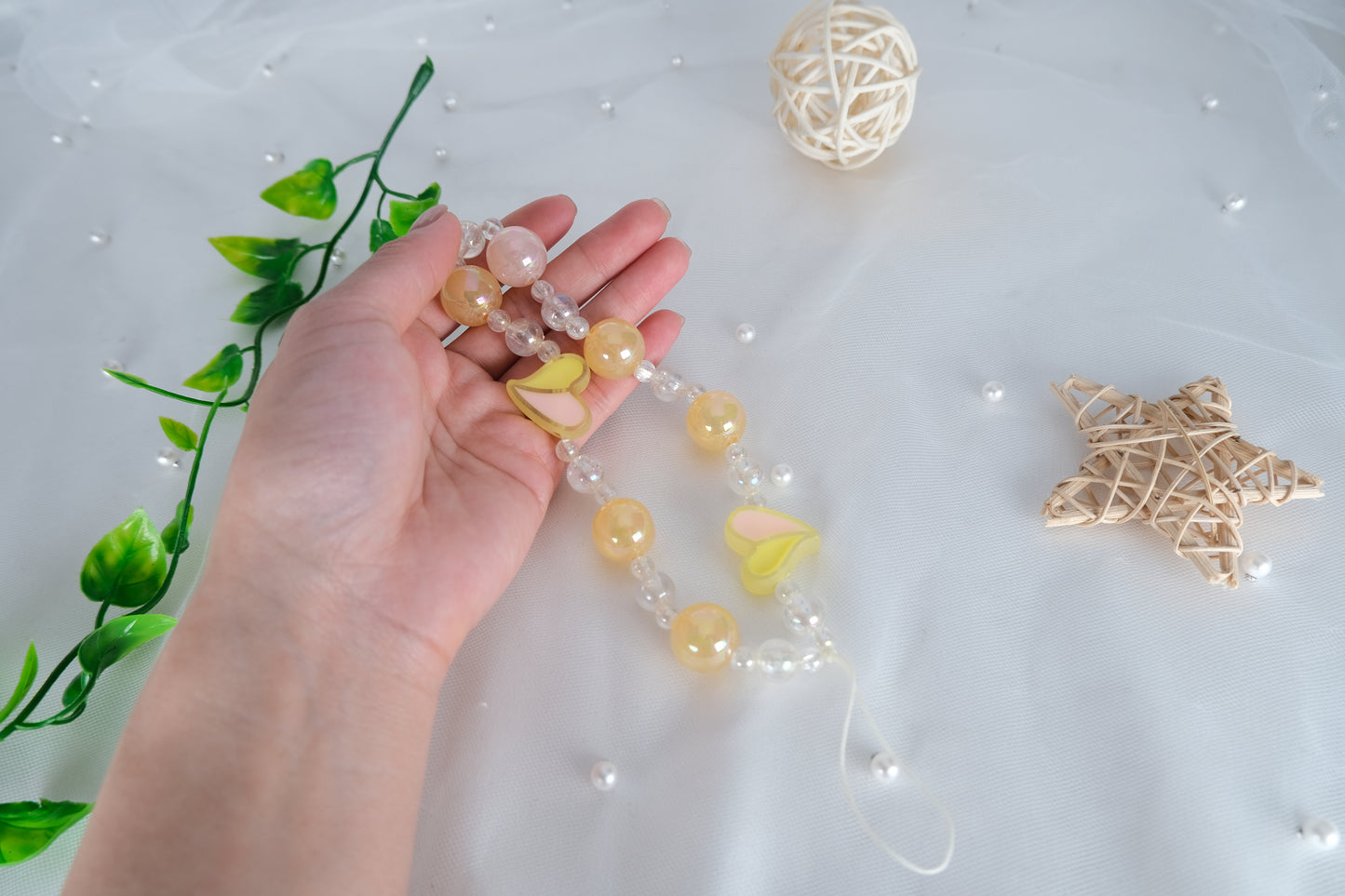 Phone Charm – Purple & Yellow Kawaii Strap