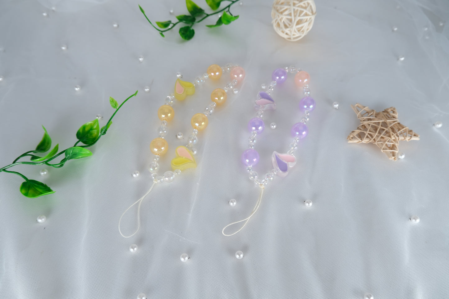 Phone Charm – Purple & Yellow Kawaii Strap