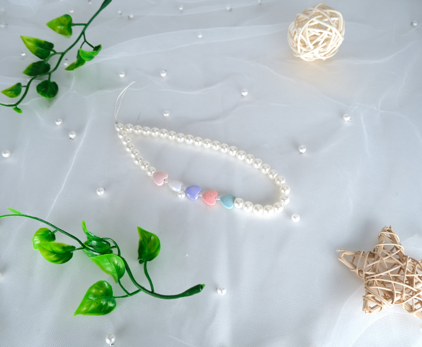 Pearl Beaded Phone Charm