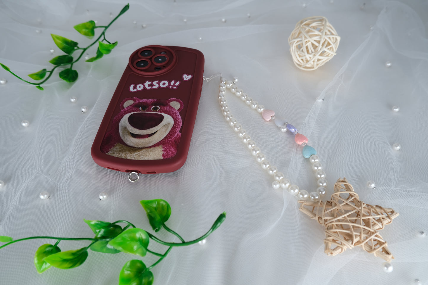 Pearl Beaded Phone Charm