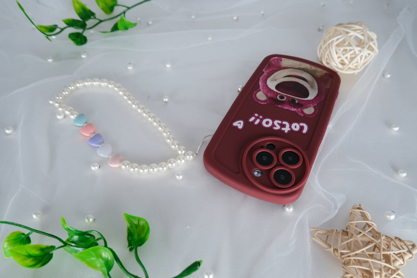 Pearl Beaded Phone Charm